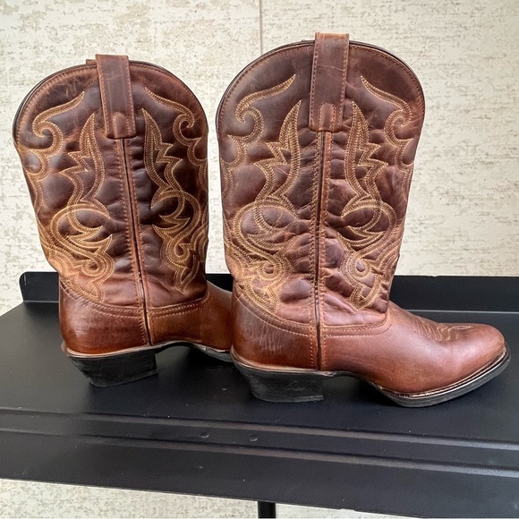 LAREDO Mens Rust Breakout Leather Cowboy Western Boots Size 9 - Picture 7 of 15